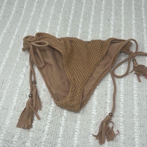 tularosa String Knit Bikni Bottom Women’s Small Brown - Picture 1 of 8